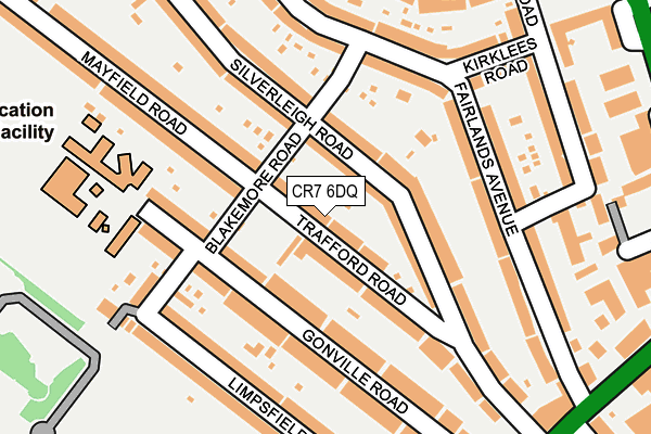 CR7 6DQ map - OS OpenMap – Local (Ordnance Survey)