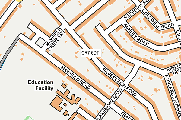 CR7 6DT map - OS OpenMap – Local (Ordnance Survey)