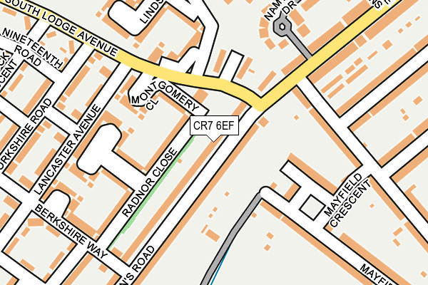 CR7 6EF map - OS OpenMap – Local (Ordnance Survey)