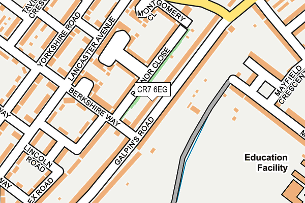 CR7 6EG map - OS OpenMap – Local (Ordnance Survey)