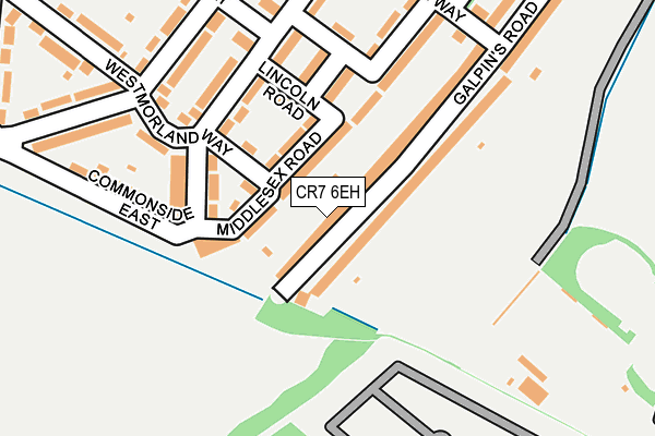 CR7 6EH map - OS OpenMap – Local (Ordnance Survey)