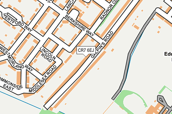 CR7 6EJ map - OS OpenMap – Local (Ordnance Survey)