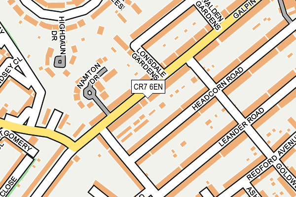 CR7 6EN map - OS OpenMap – Local (Ordnance Survey)