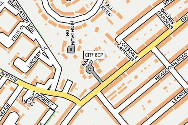 CR7 6EP map - OS OpenMap – Local (Ordnance Survey)