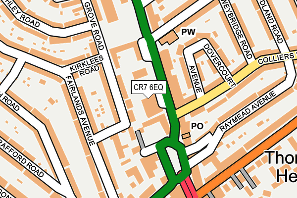 CR7 6EQ map - OS OpenMap – Local (Ordnance Survey)