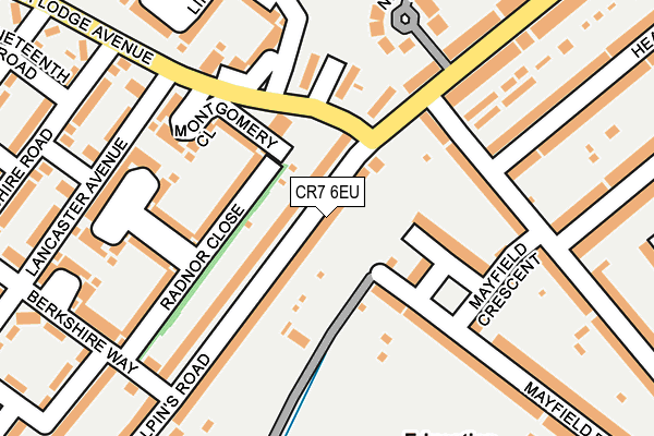 CR7 6EU map - OS OpenMap – Local (Ordnance Survey)