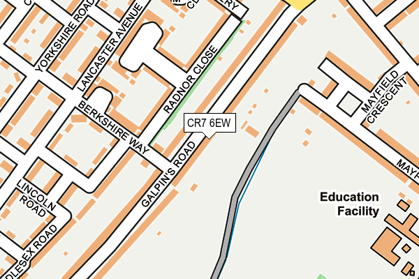 CR7 6EW map - OS OpenMap – Local (Ordnance Survey)
