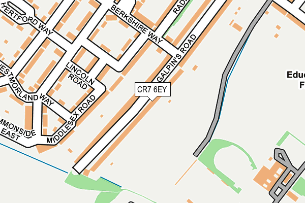 CR7 6EY map - OS OpenMap – Local (Ordnance Survey)
