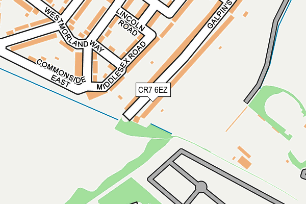 CR7 6EZ map - OS OpenMap – Local (Ordnance Survey)