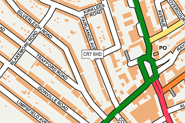 CR7 6HD map - OS OpenMap – Local (Ordnance Survey)