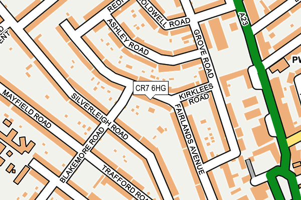 CR7 6HG map - OS OpenMap – Local (Ordnance Survey)