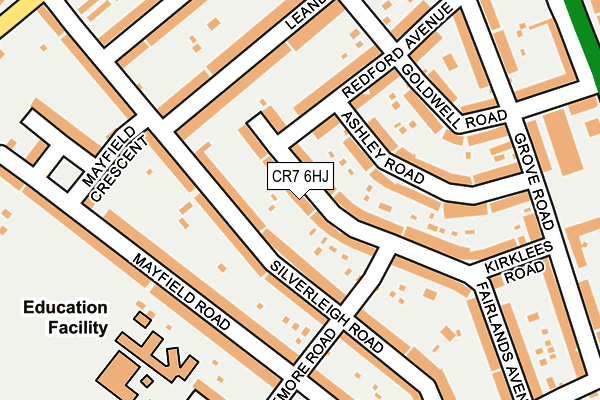 CR7 6HJ map - OS OpenMap – Local (Ordnance Survey)