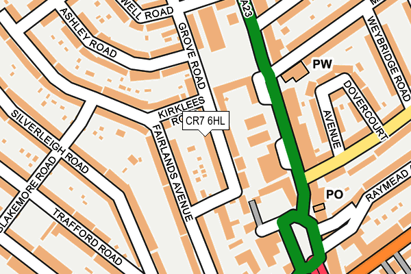 CR7 6HL map - OS OpenMap – Local (Ordnance Survey)