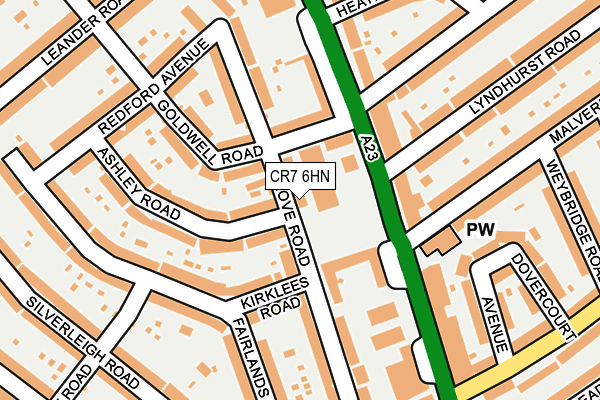 CR7 6HN map - OS OpenMap – Local (Ordnance Survey)