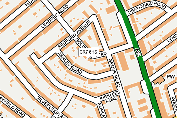 CR7 6HS map - OS OpenMap – Local (Ordnance Survey)