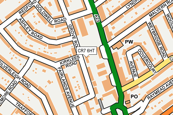 CR7 6HT map - OS OpenMap – Local (Ordnance Survey)