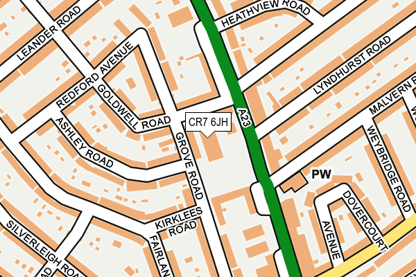 CR7 6JH map - OS OpenMap – Local (Ordnance Survey)