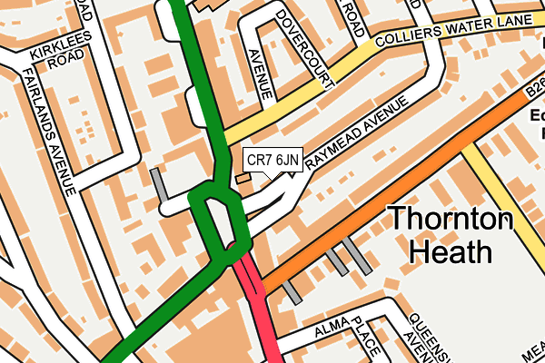 CR7 6JN map - OS OpenMap – Local (Ordnance Survey)