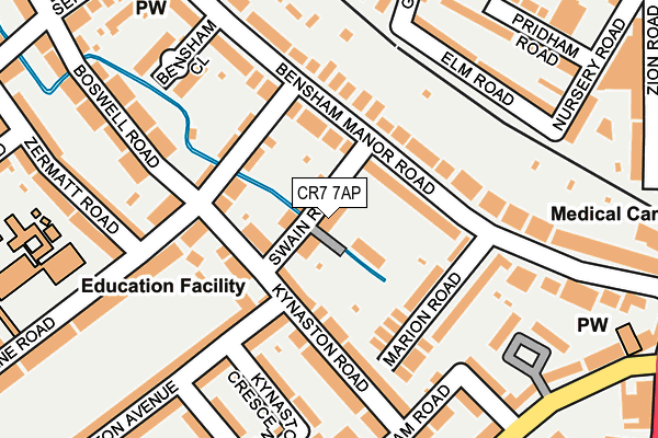 CR7 7AP map - OS OpenMap – Local (Ordnance Survey)