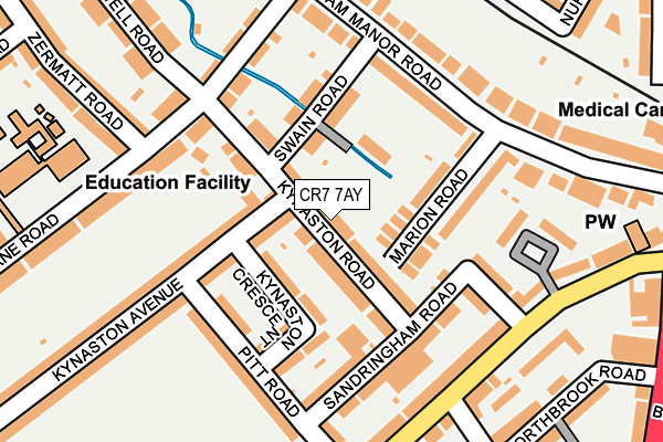 CR7 7AY map - OS OpenMap – Local (Ordnance Survey)