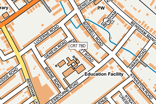 CR7 7BD map - OS OpenMap – Local (Ordnance Survey)