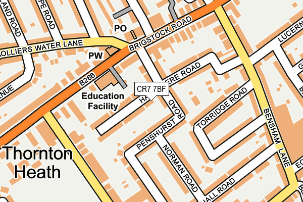 CR7 7BF map - OS OpenMap – Local (Ordnance Survey)