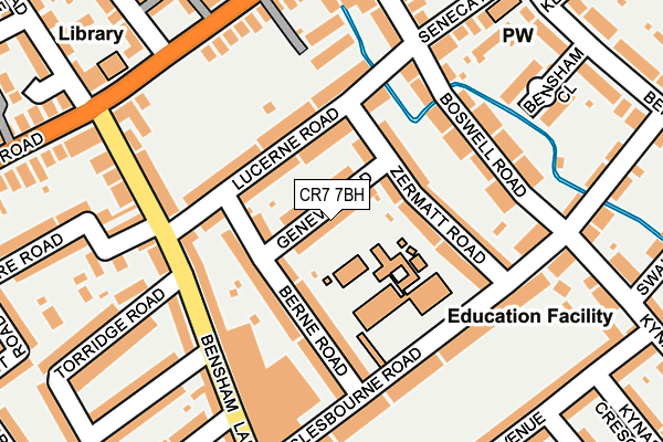 CR7 7BH map - OS OpenMap – Local (Ordnance Survey)
