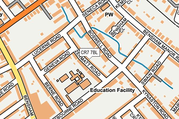 CR7 7BL map - OS OpenMap – Local (Ordnance Survey)