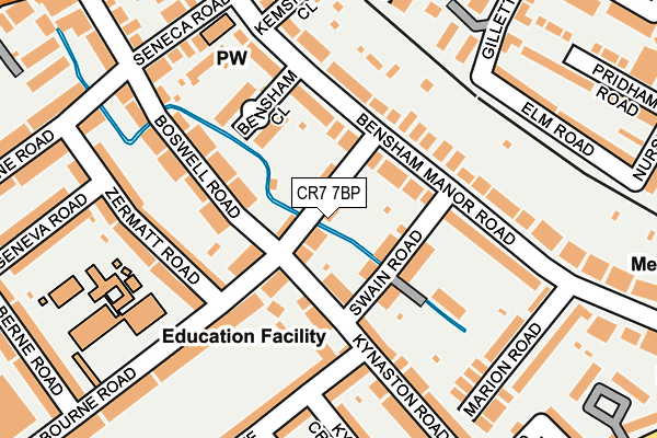 CR7 7BP map - OS OpenMap – Local (Ordnance Survey)