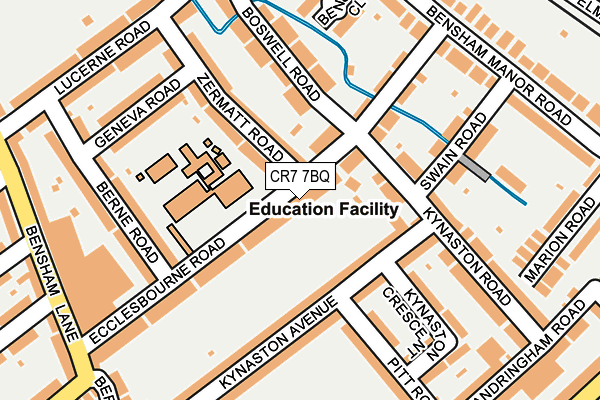 CR7 7BQ map - OS OpenMap – Local (Ordnance Survey)