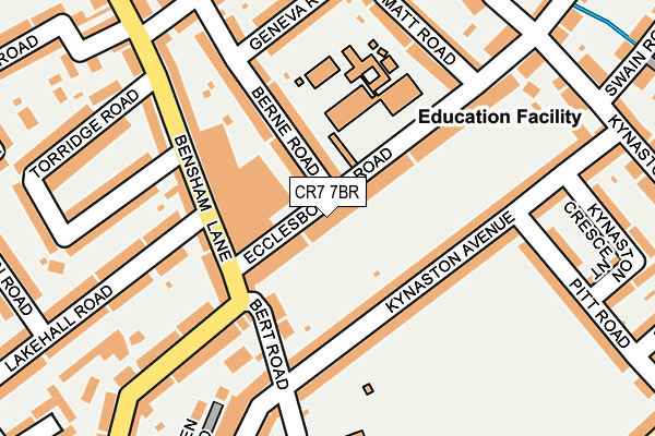 CR7 7BR map - OS OpenMap – Local (Ordnance Survey)