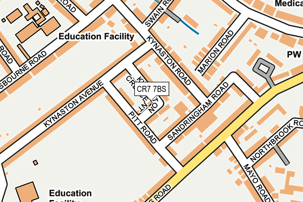 CR7 7BS map - OS OpenMap – Local (Ordnance Survey)