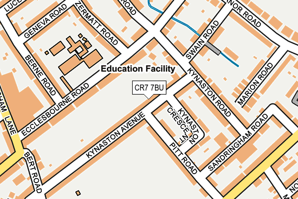 CR7 7BU map - OS OpenMap – Local (Ordnance Survey)