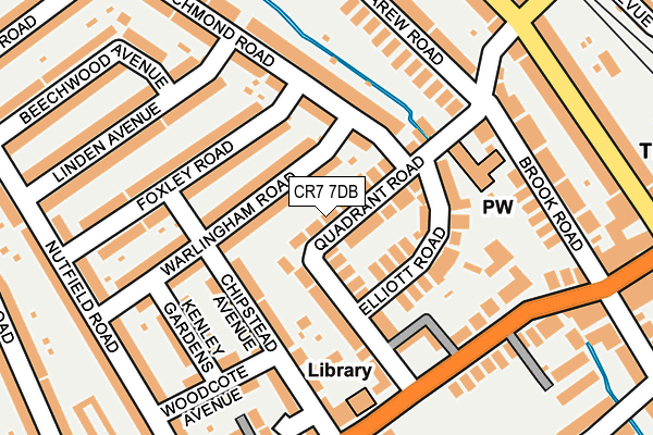 CR7 7DB map - OS OpenMap – Local (Ordnance Survey)