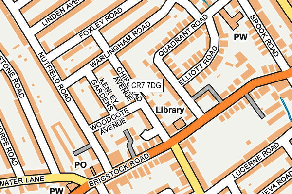 CR7 7DG map - OS OpenMap – Local (Ordnance Survey)