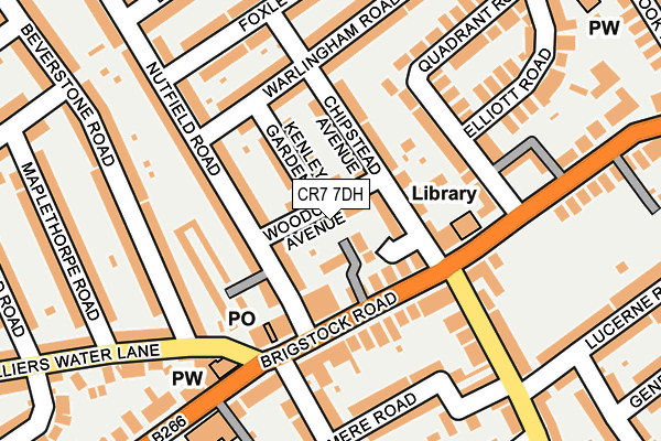 CR7 7DH map - OS OpenMap – Local (Ordnance Survey)