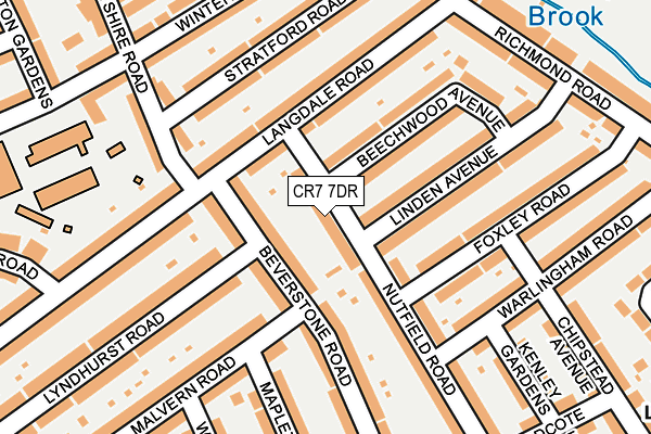 CR7 7DR map - OS OpenMap – Local (Ordnance Survey)