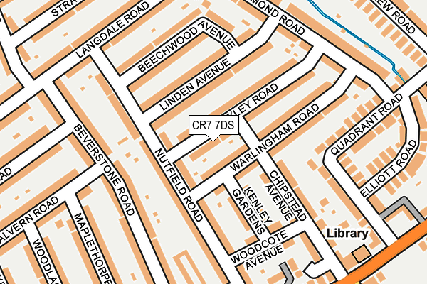 CR7 7DS map - OS OpenMap – Local (Ordnance Survey)