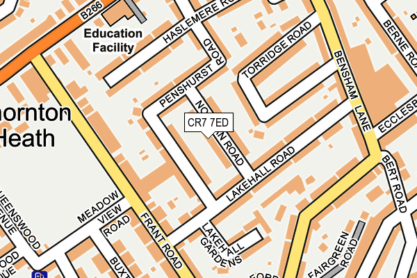 CR7 7ED map - OS OpenMap – Local (Ordnance Survey)