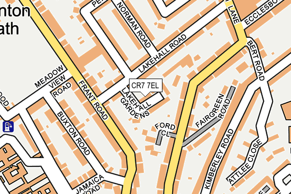 CR7 7EL map - OS OpenMap – Local (Ordnance Survey)