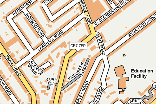 CR7 7EP map - OS OpenMap – Local (Ordnance Survey)