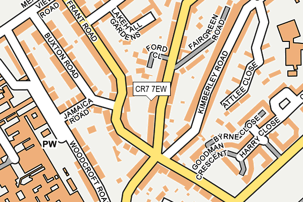 CR7 7EW map - OS OpenMap – Local (Ordnance Survey)