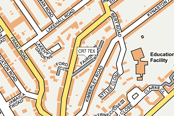 CR7 7EX map - OS OpenMap – Local (Ordnance Survey)