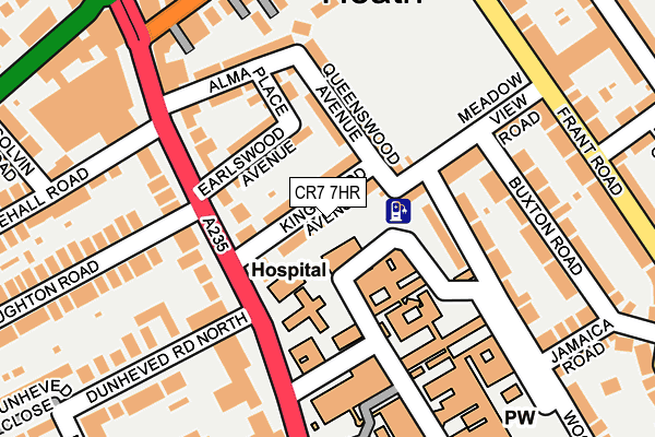 CR7 7HR map - OS OpenMap – Local (Ordnance Survey)
