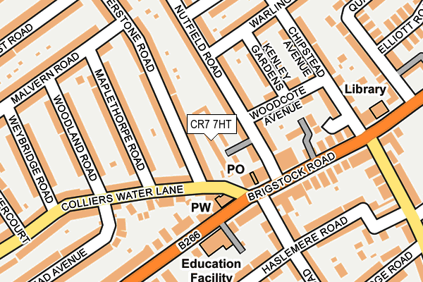 CR7 7HT map - OS OpenMap – Local (Ordnance Survey)