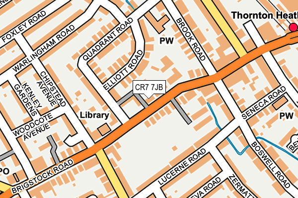 CR7 7JB map - OS OpenMap – Local (Ordnance Survey)