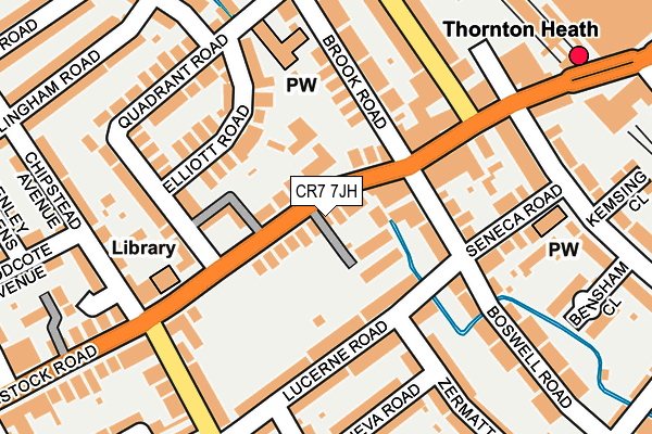 CR7 7JH map - OS OpenMap – Local (Ordnance Survey)