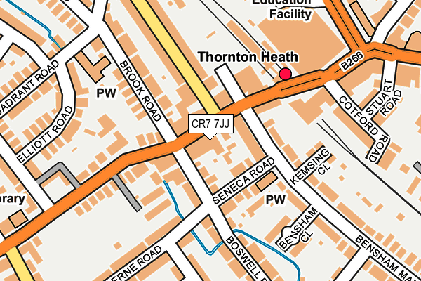 CR7 7JJ map - OS OpenMap – Local (Ordnance Survey)