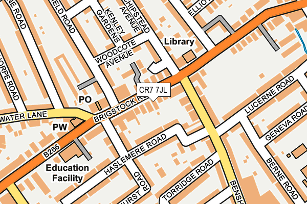 CR7 7JL map - OS OpenMap – Local (Ordnance Survey)