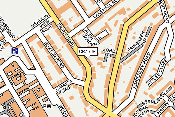 CR7 7JR map - OS OpenMap – Local (Ordnance Survey)